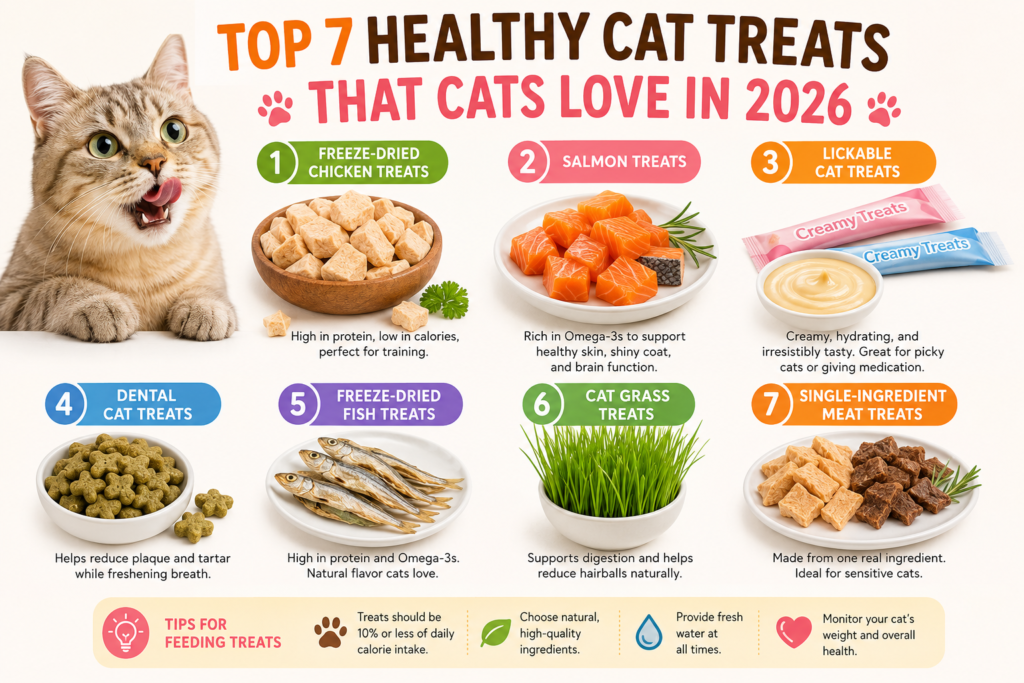 Top 7 Healthy Cat Treats That Cats Love in 2026