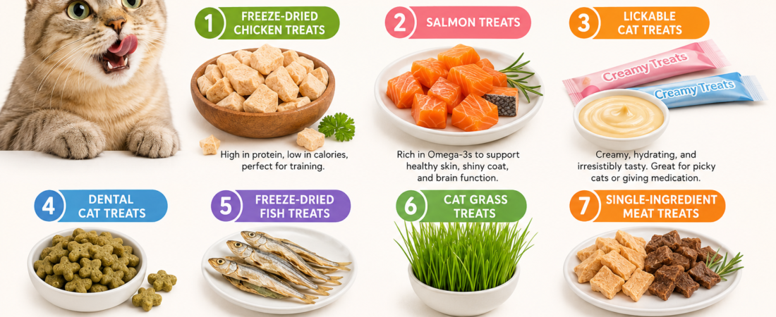 Top 7 Healthy Cat Treats That Cats Love in 2026
