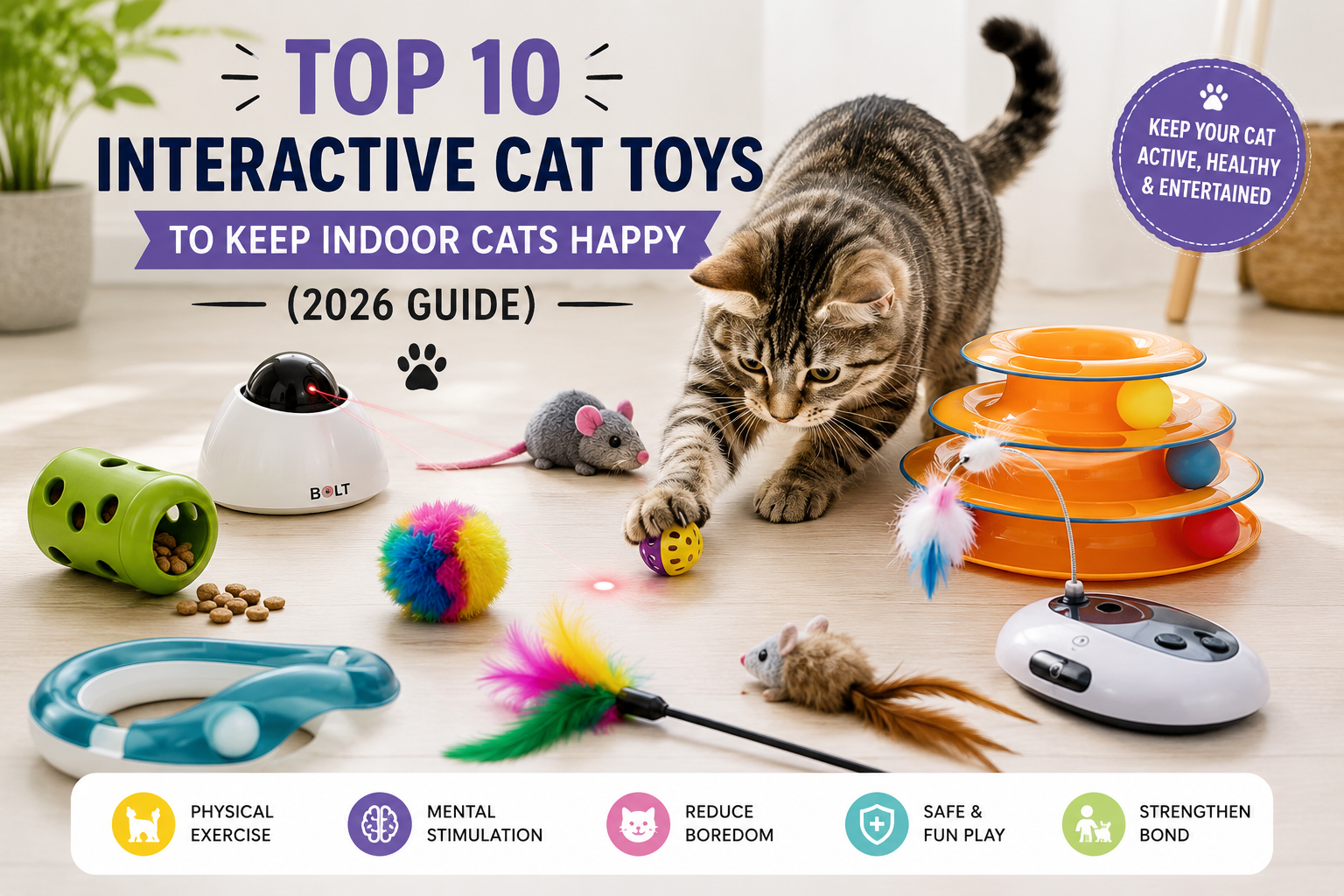 Top 10 Interactive Cat Toys to Keep Indoor Cats Happy (2026 Guide)