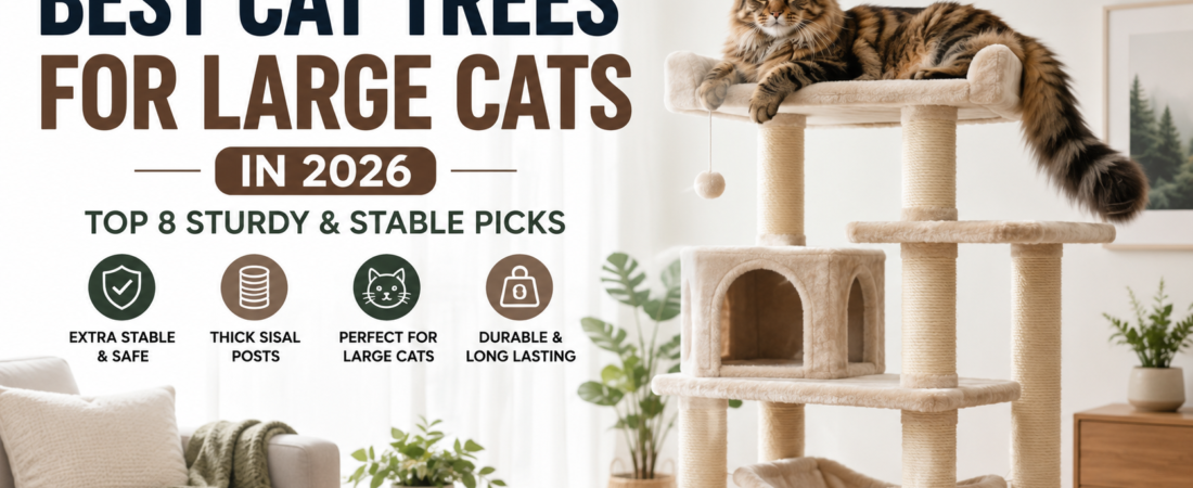 Best Cat Trees for Large Cats in 2026: Top 8 Sturdy & Stable Picks