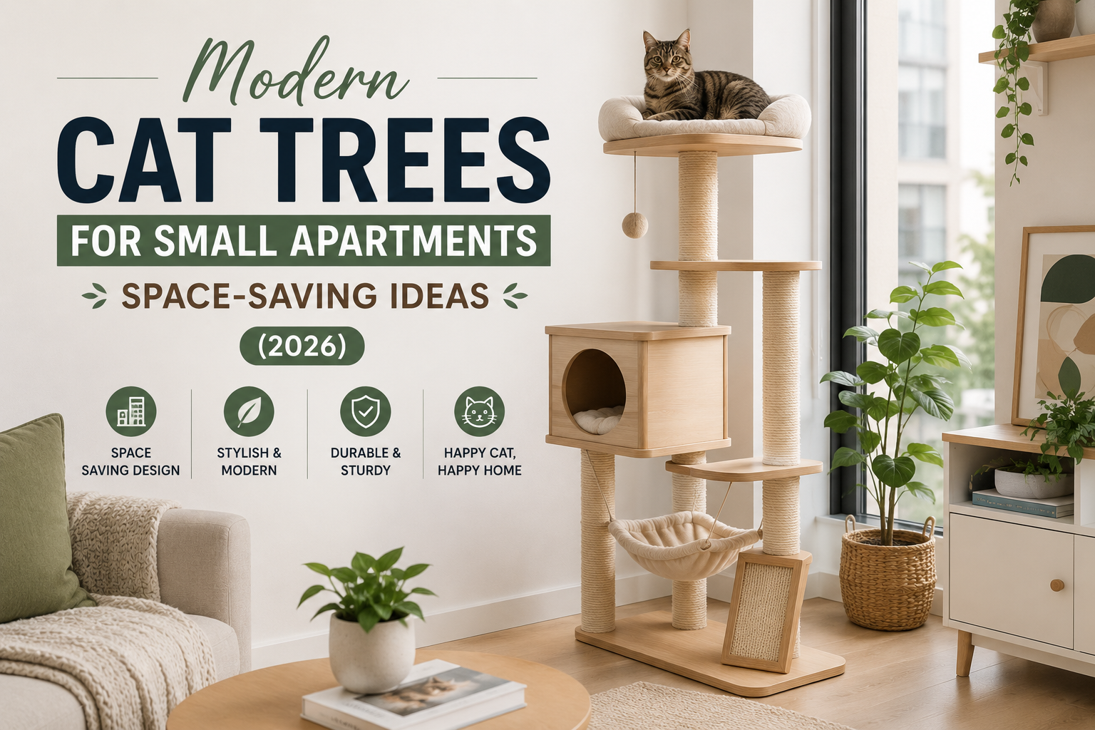 Modern Cat Trees for Small Apartments: Space-Saving Ideas (2026)