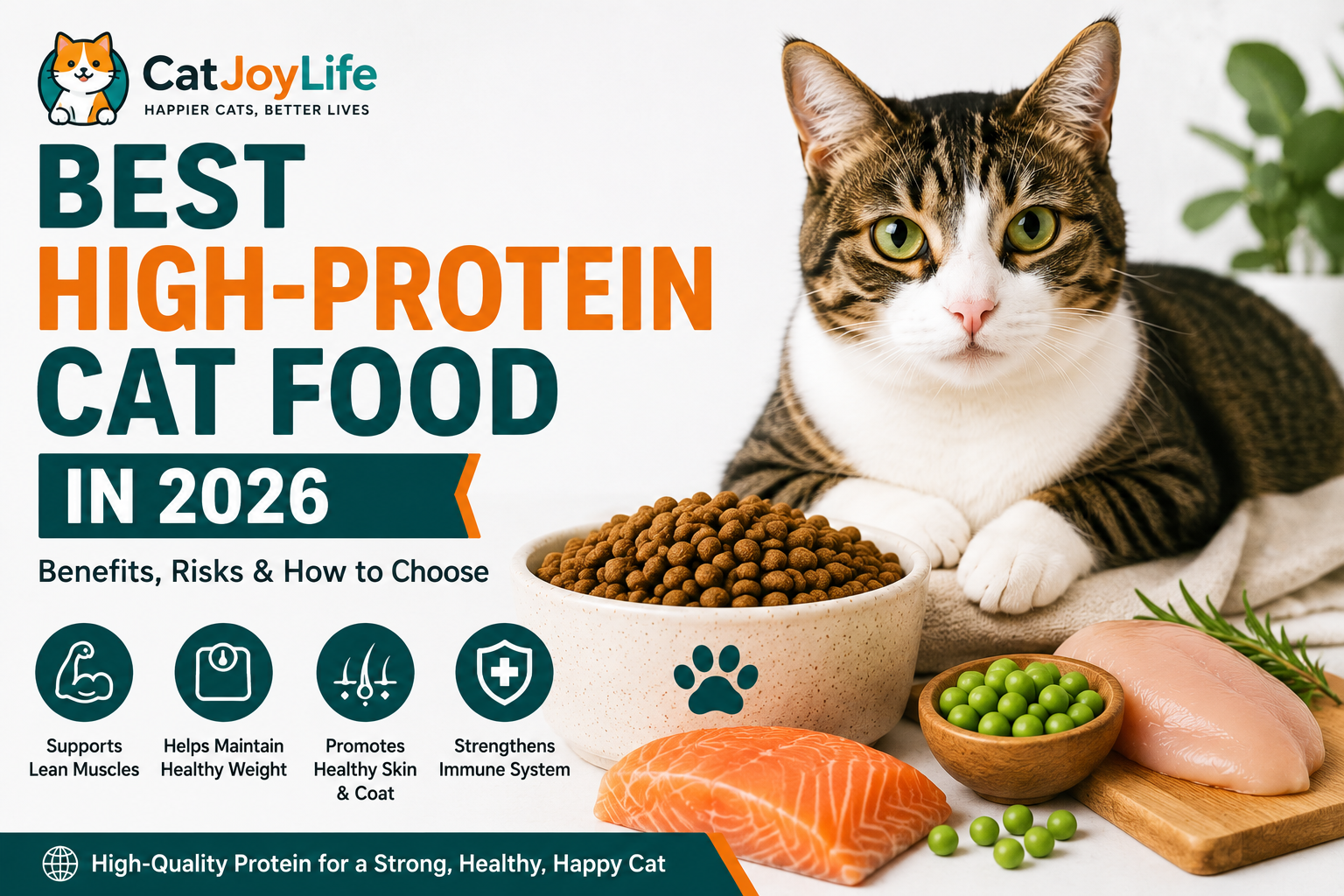 Best High-Protein Cat Food in 2026: Benefits, Risks & Buying Guide