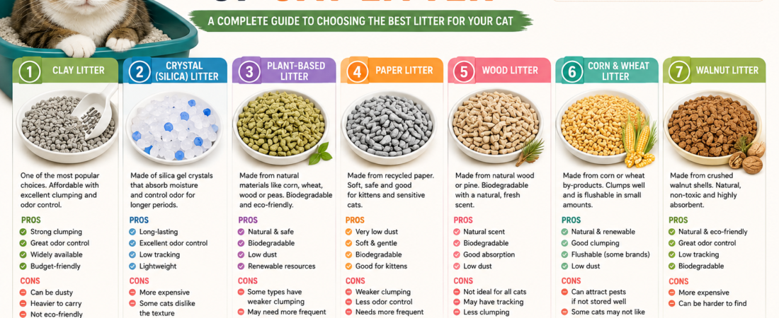 Different Types of Cat Litter Explained (2026): Complete Comparison Guide