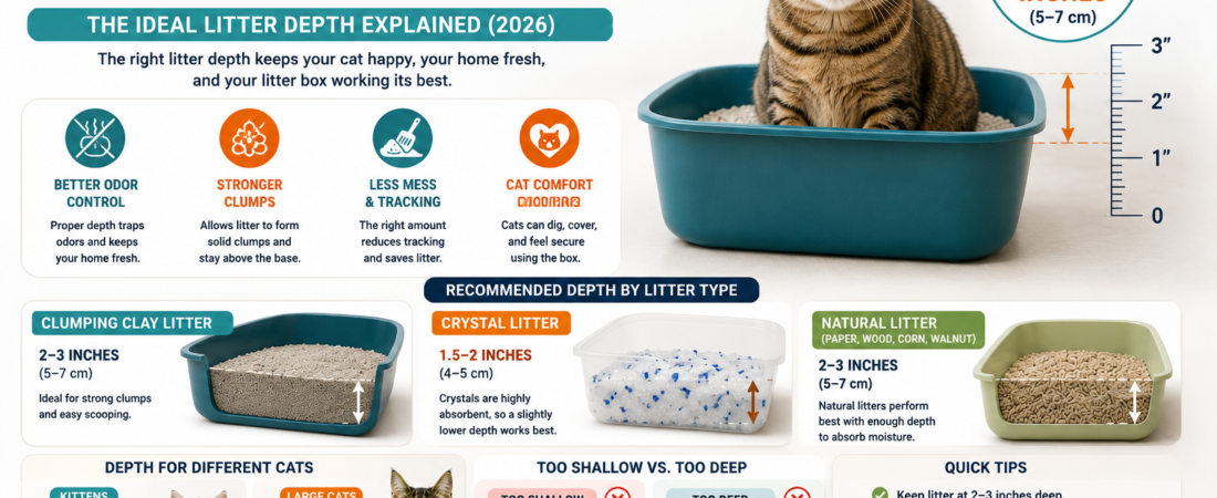 How Deep Should Cat Litter Be? The Ideal Litter Depth Explained (2026)