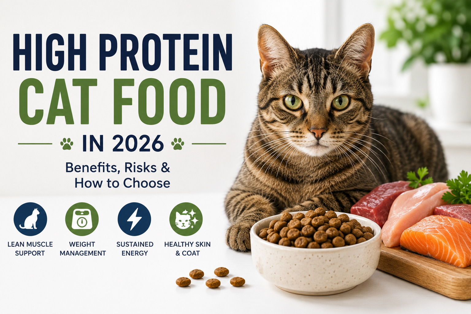 High Protein Cat Food in 2026: Benefits, Risks & How to Choose