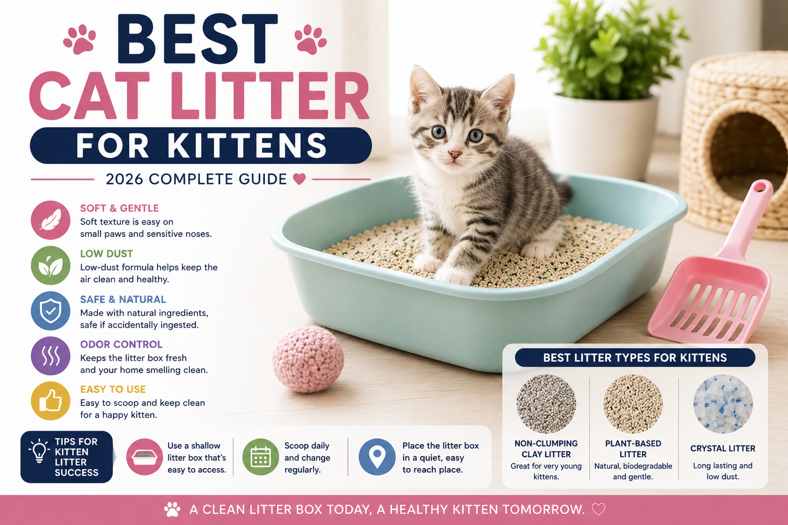 Best Cat Litter for Kittens in 2026: Safe & Healthy Choices