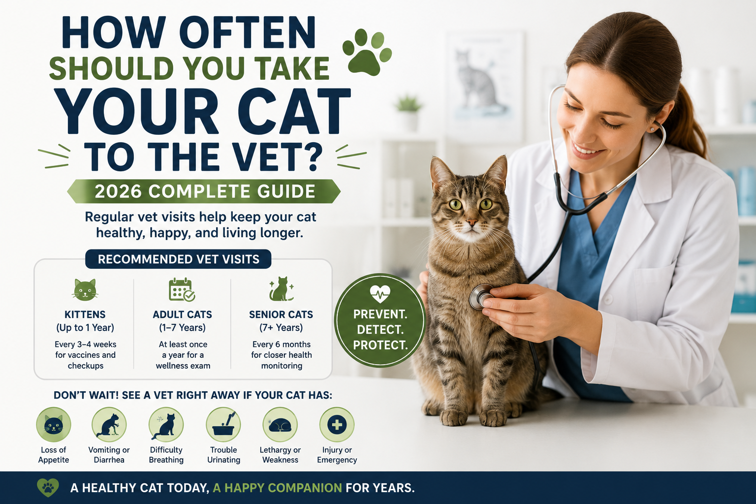 How Often Should You Take Your Cat to the Vet? (2026 Complete Guide)
