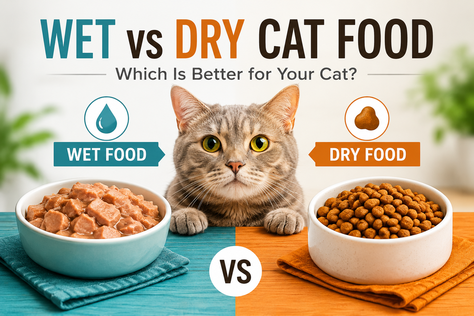 Wet vs Dry Cat Food: Which Is Better for Your Cat? (2026 Complete Guide)