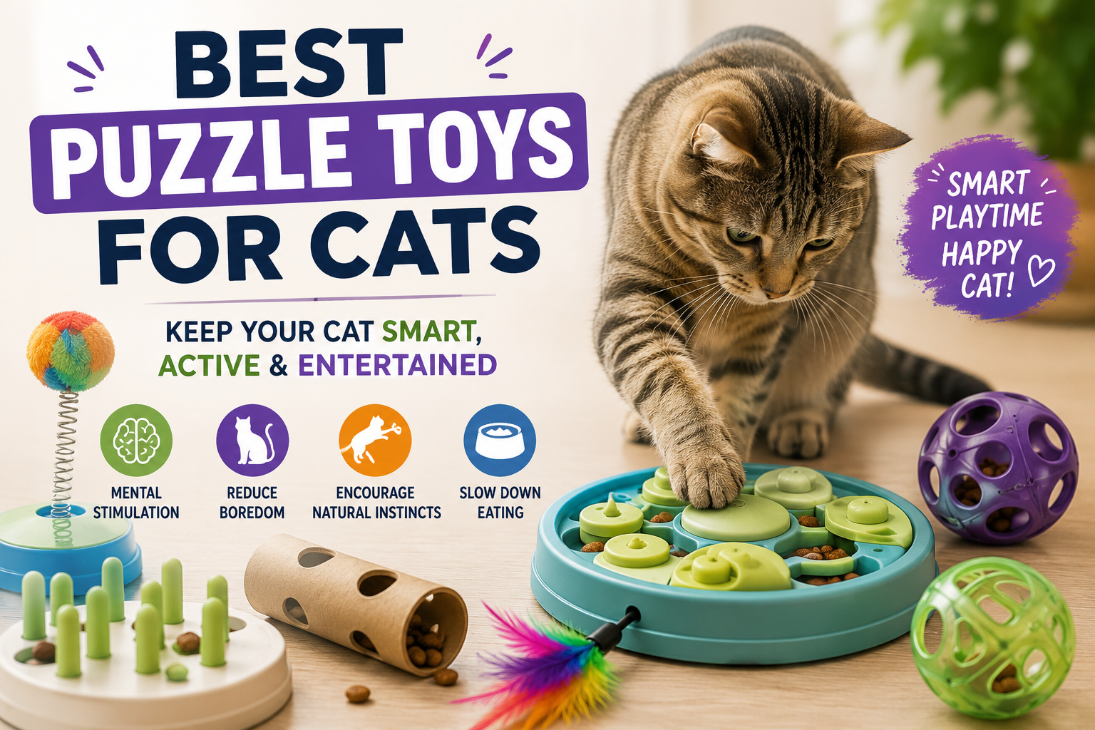 Best Puzzle Toys for Cats: Keep Your Cat Smart, Active, and Entertained (2026 Guide)