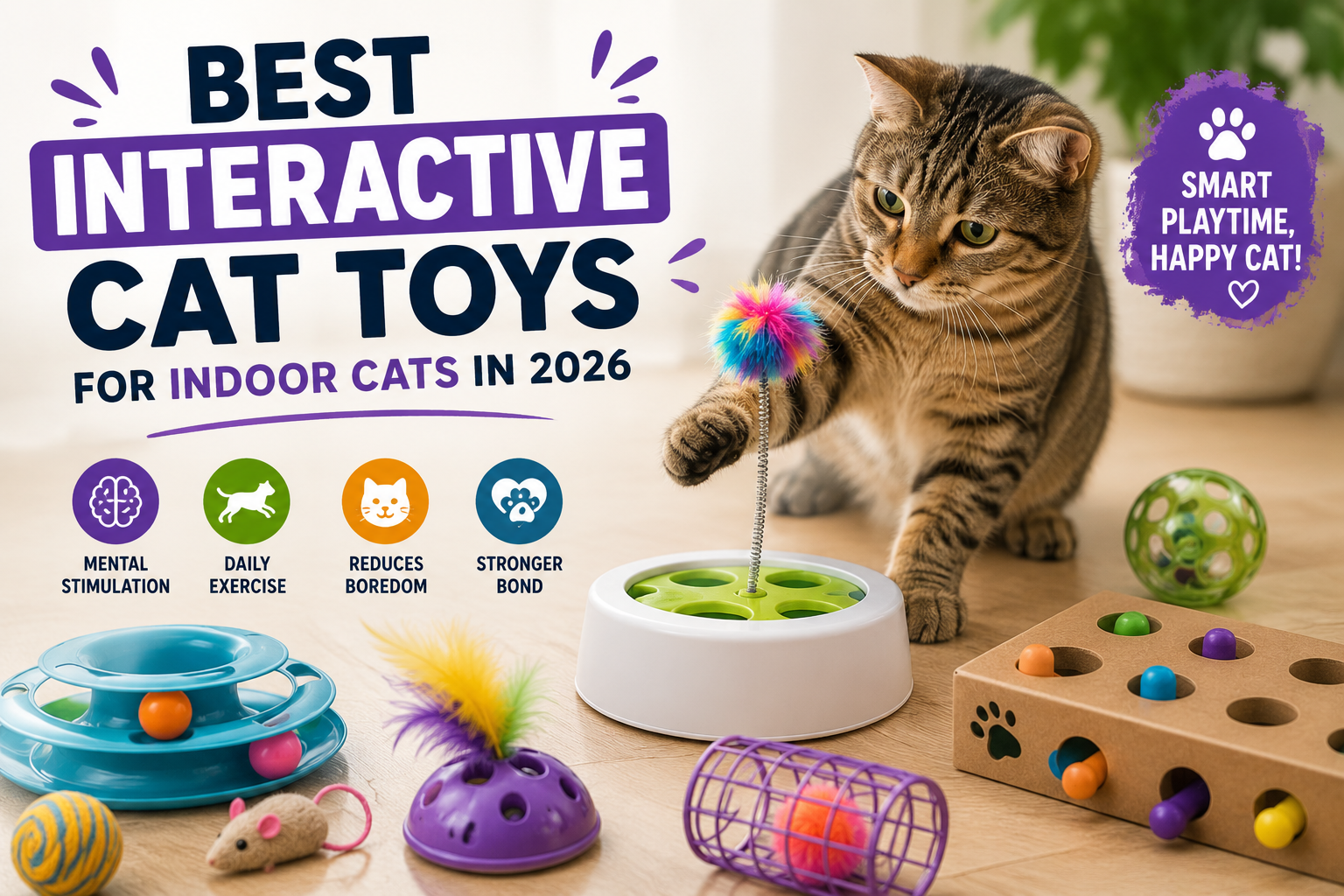 Best Interactive Cat Toys for Indoor Cats in 2026