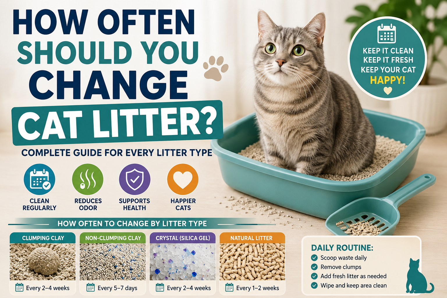 How Often Should You Change Cat Litter? (Complete Guide)