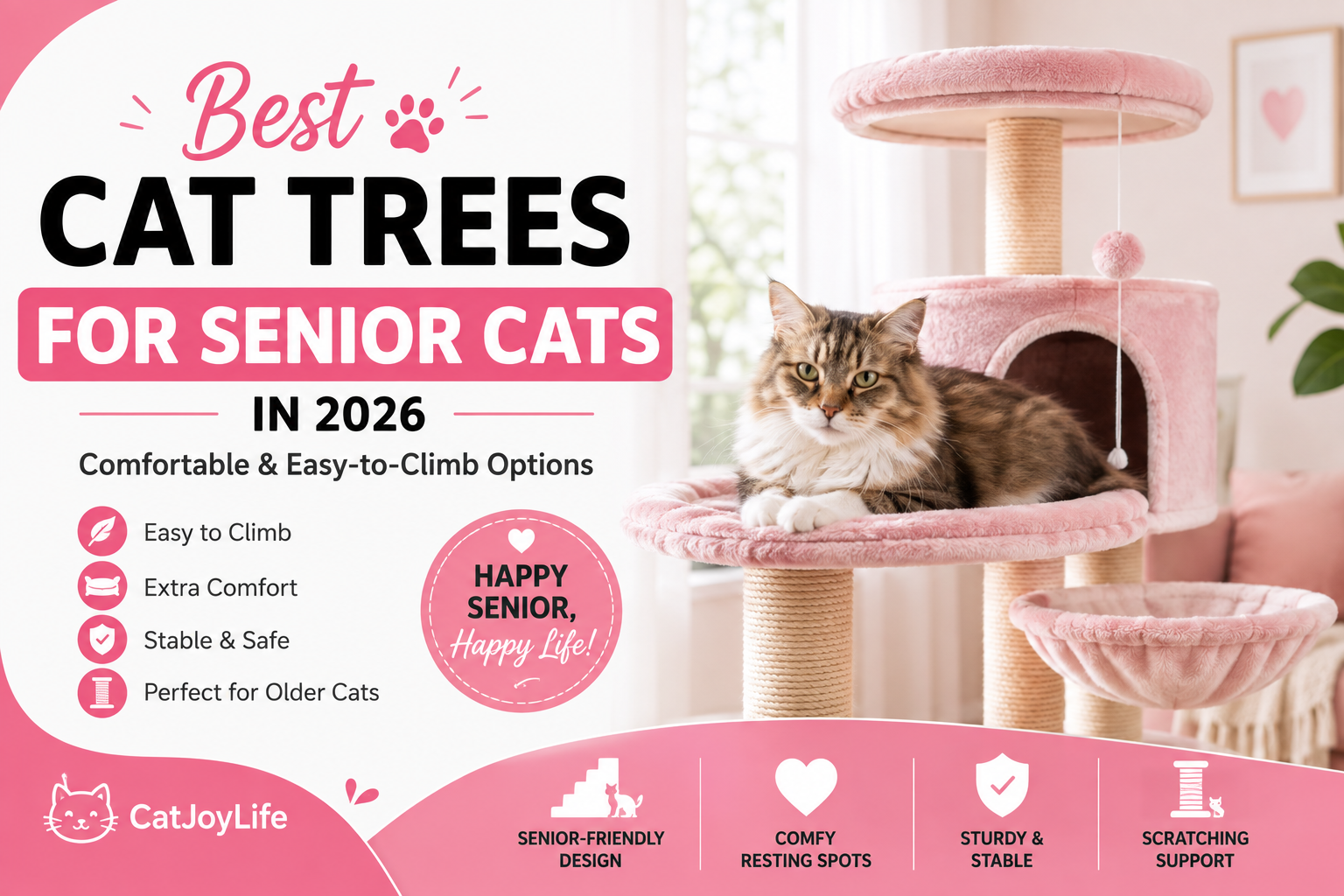 Best Cat Trees for Senior Cats in 2026: Comfortable Picks