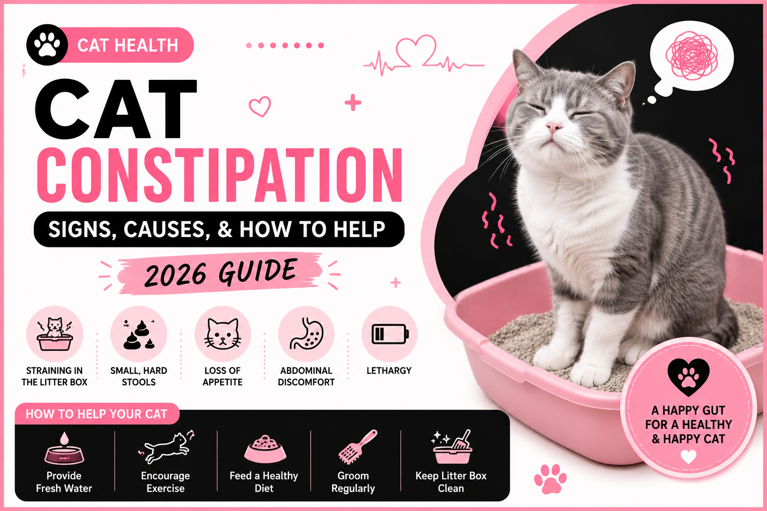 Cat Constipation: Signs, Causes & How to Help (2026 Guide)