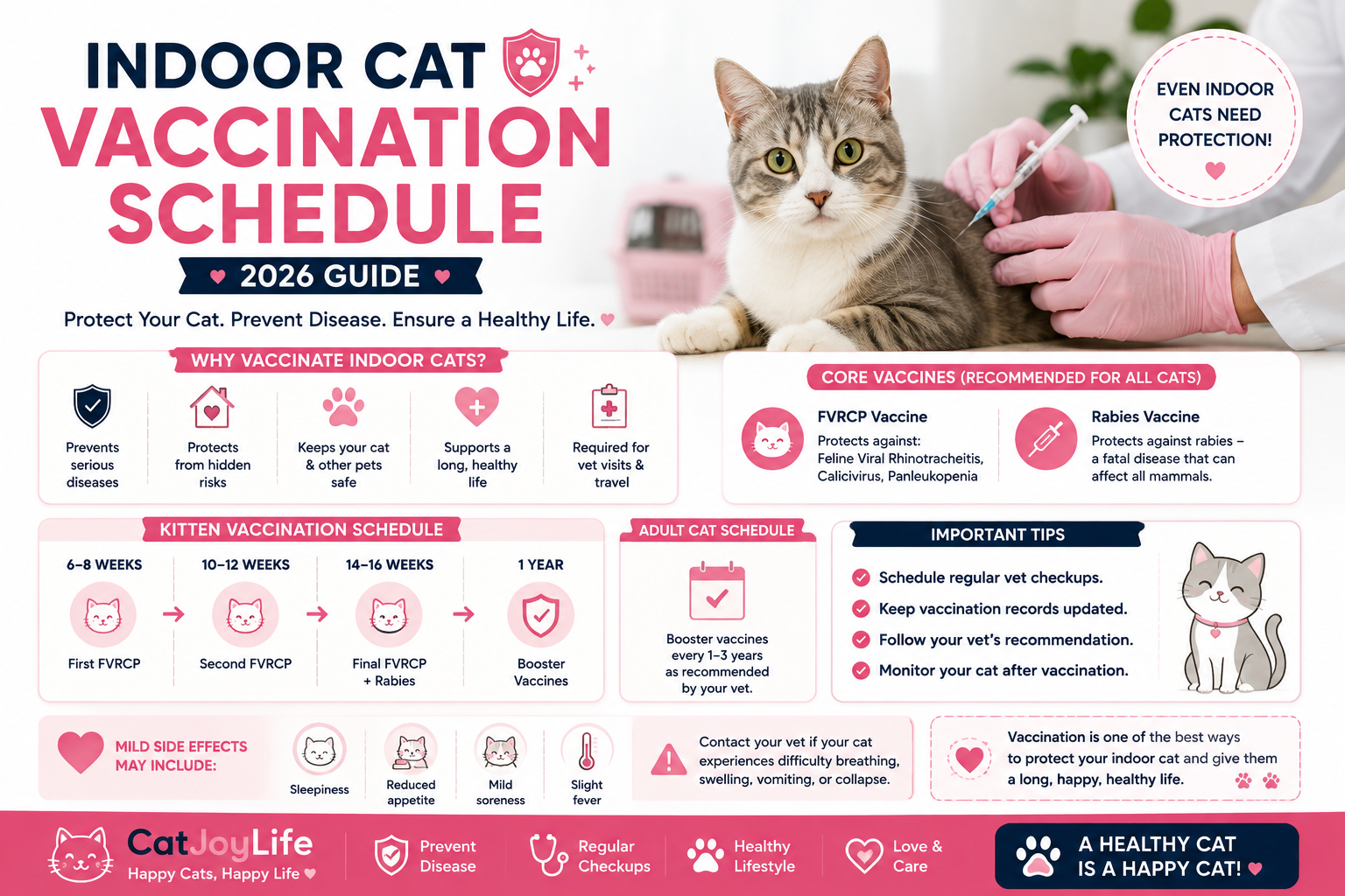 Indoor Cat Vaccination Schedule (2026 Guide)