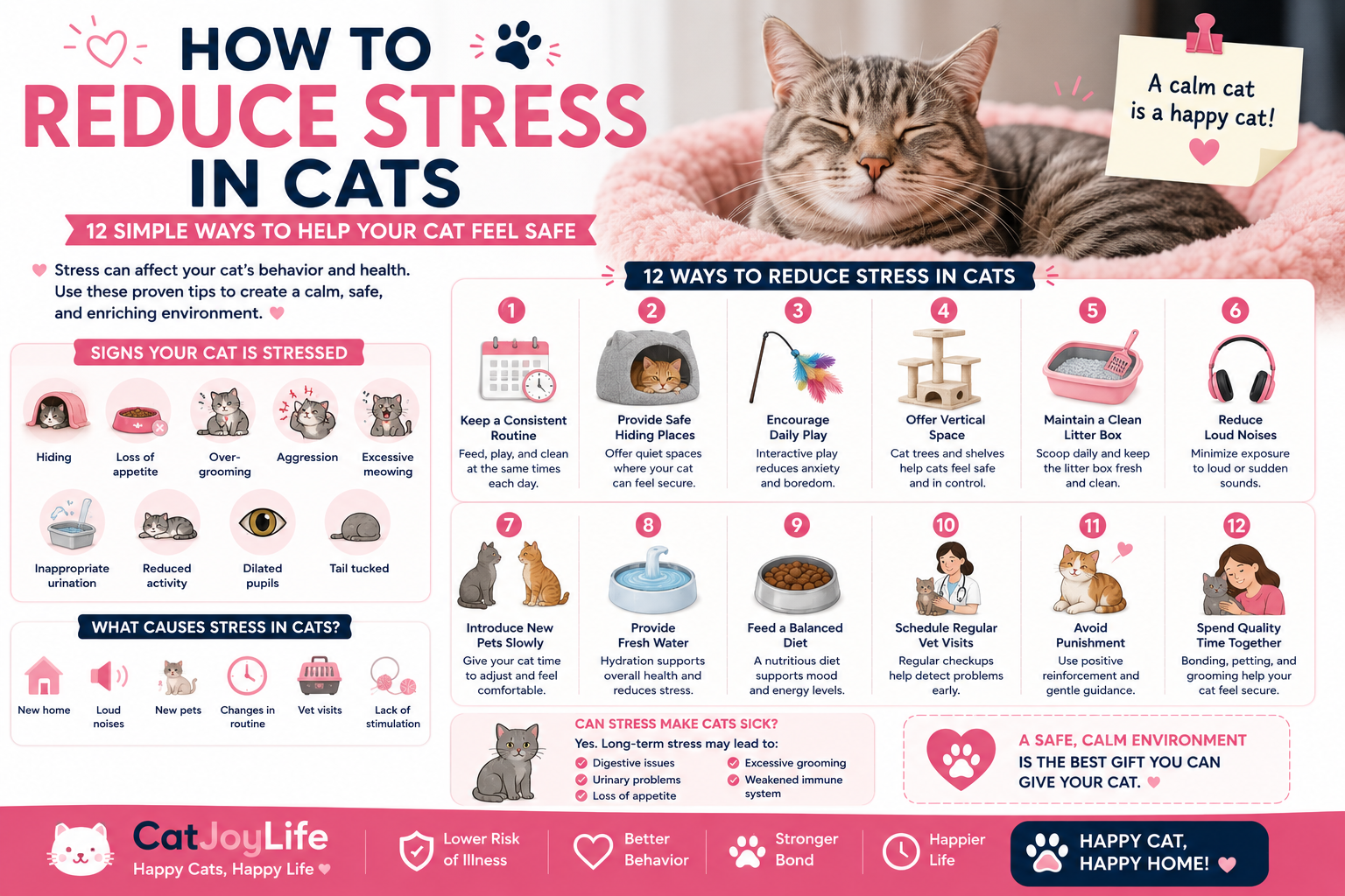 How to Reduce Stress in Cats (2026 Guide)