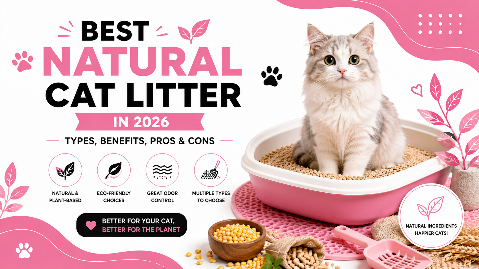 Best Natural Cat Litter in 2026: Types, Pros & Cons