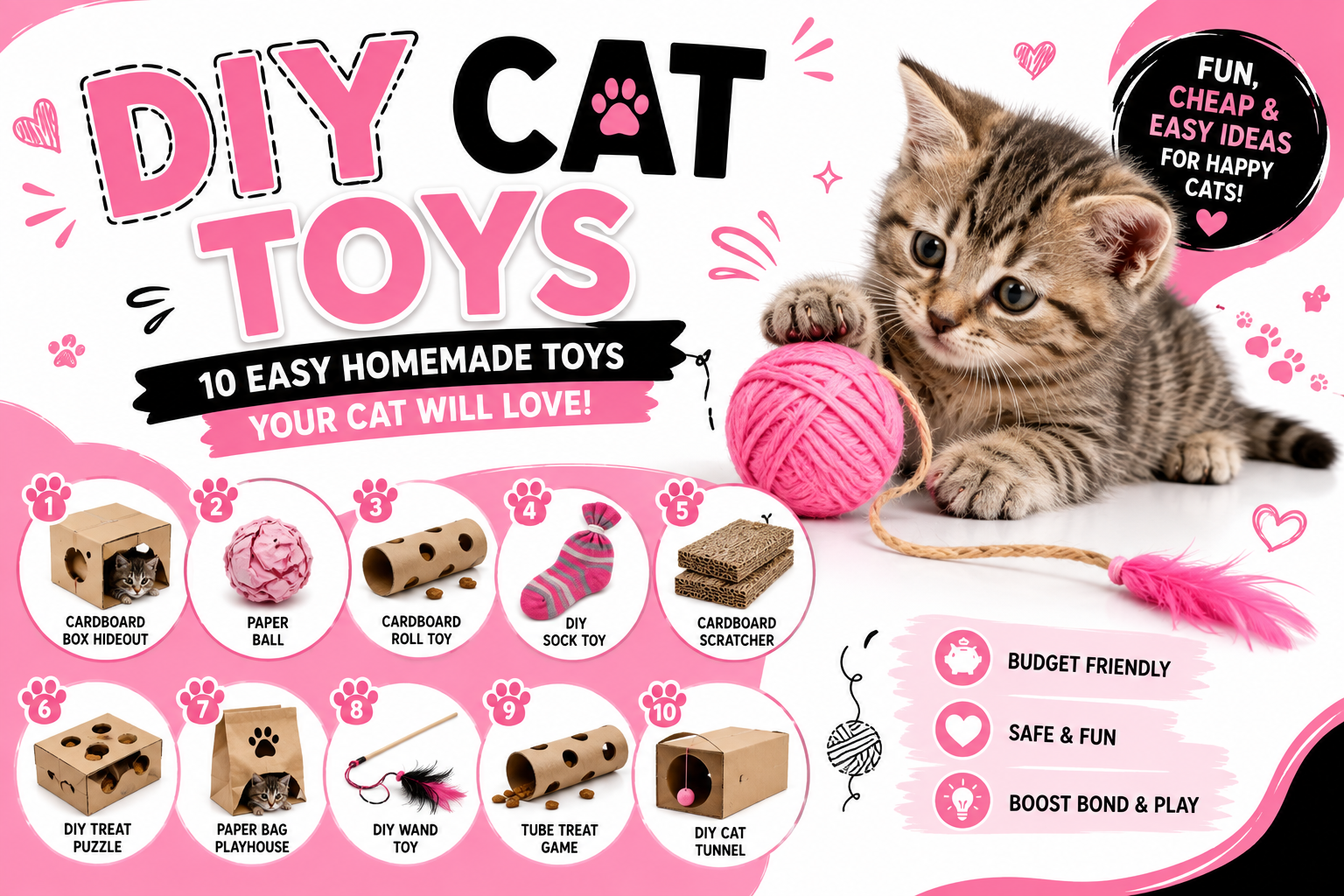 DIY Cat Toys: 10 Easy Homemade Toys (2026 Guide)