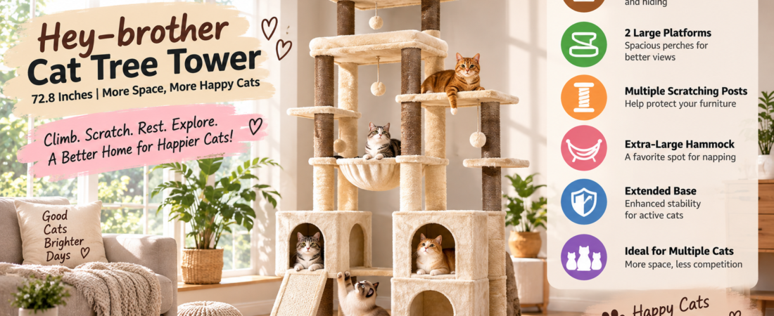 Hey-brother 72.8-Inch Cat Tree Review – Is It Worth It?