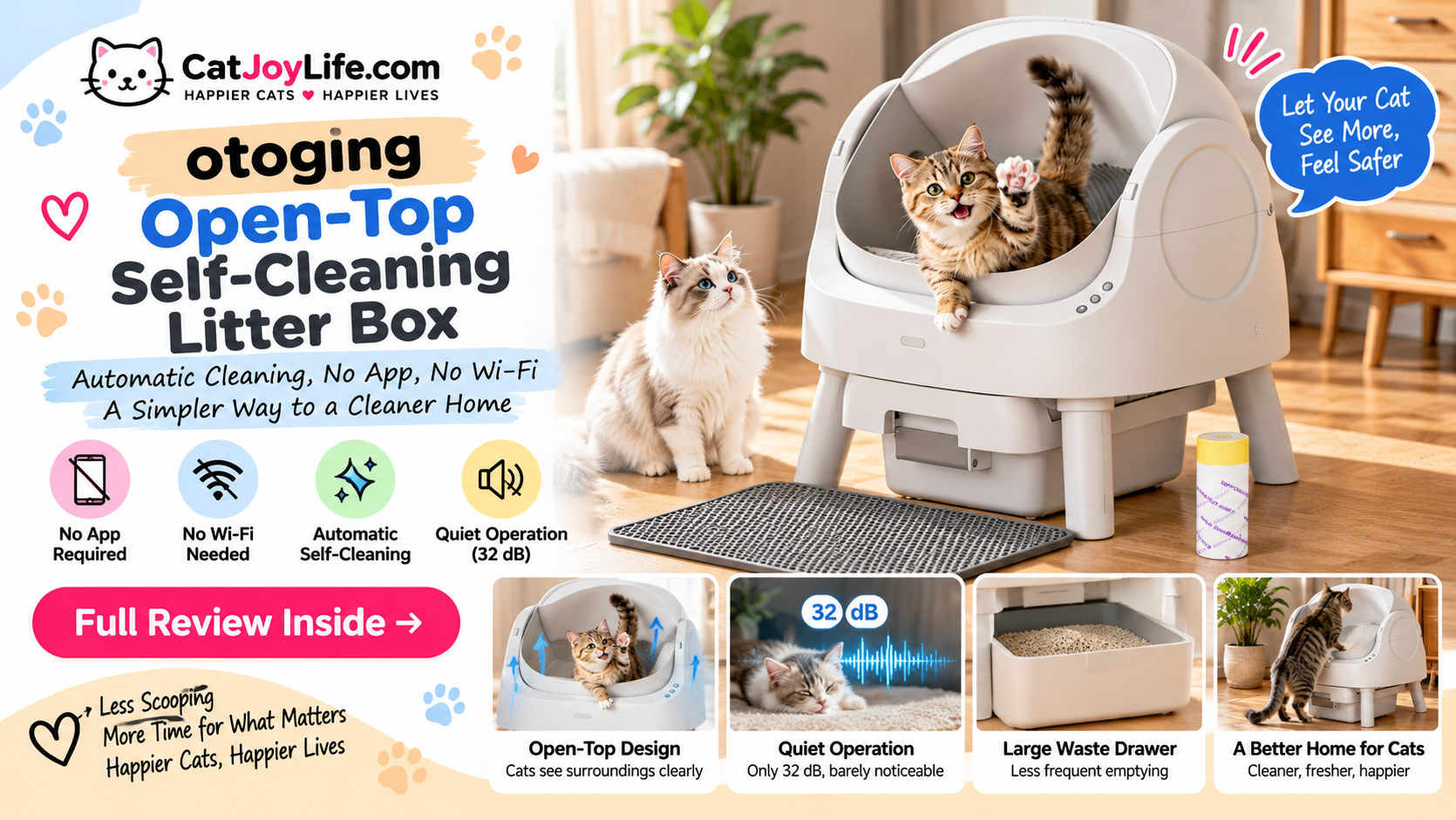 otoging Open-Top Self-Cleaning Litter Box Review